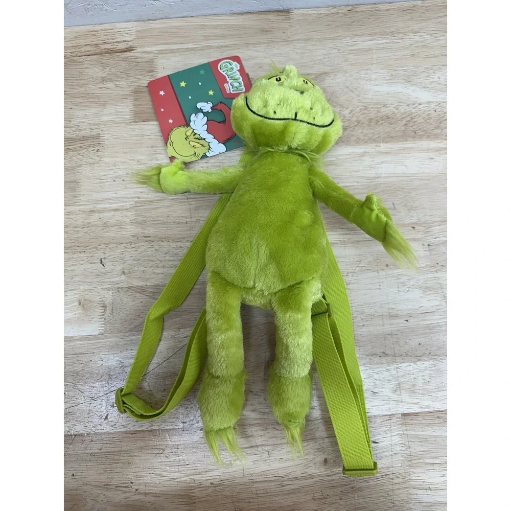 The Grinch Plush Backpack Bag Dr. Seuss Christmas 2024 Accessory Innovations NWT